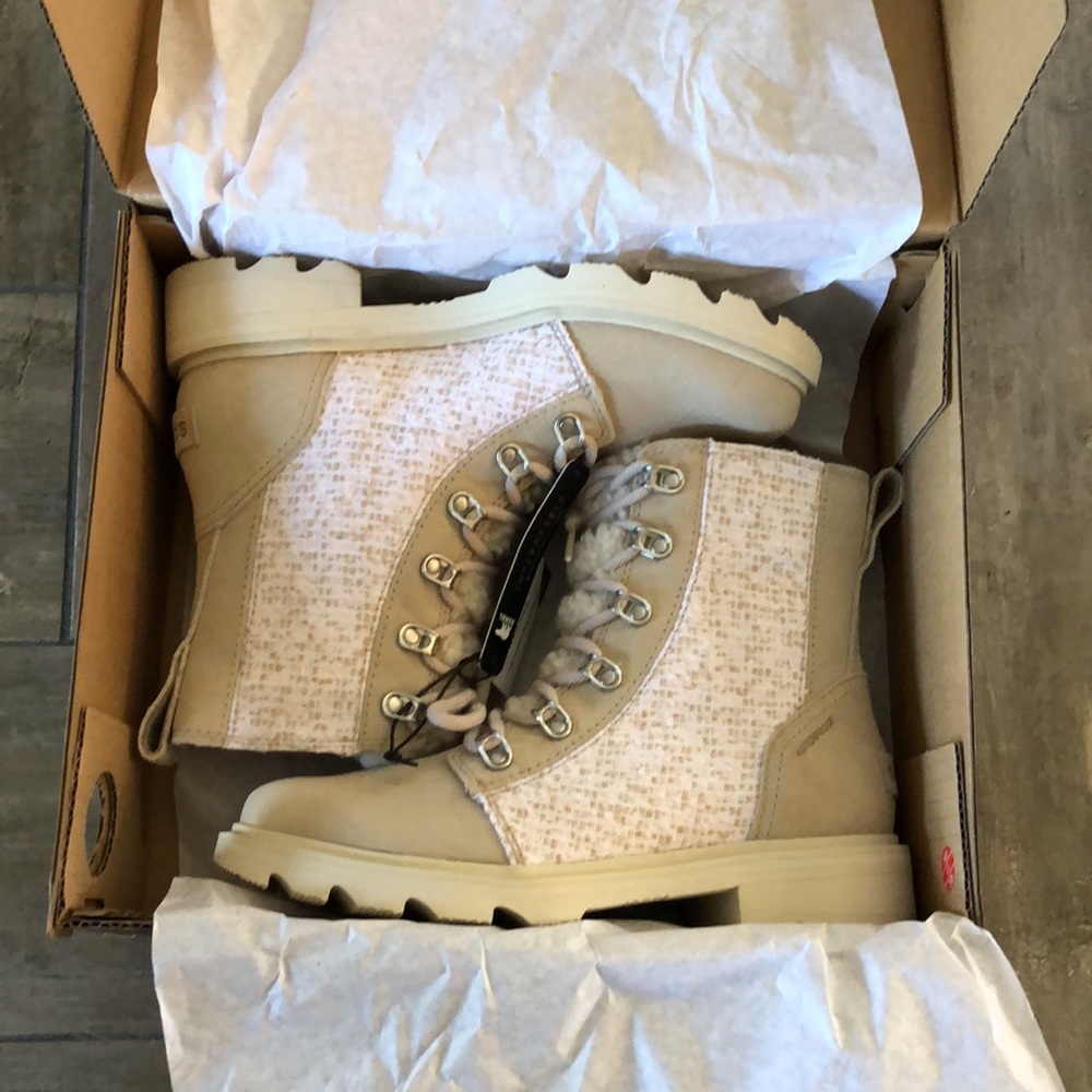 Sorel Lennox Lace Cozy Boots Ancient Fossil Women’s Size 6 NWT - Picture 9 of 9